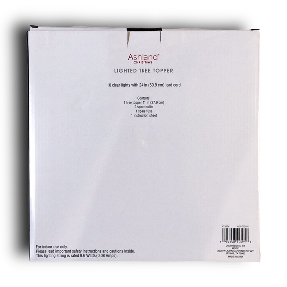 Christmas Tree Topper Star Lights Up Brown Cord Sparkling Lights - Picture 4 of 5